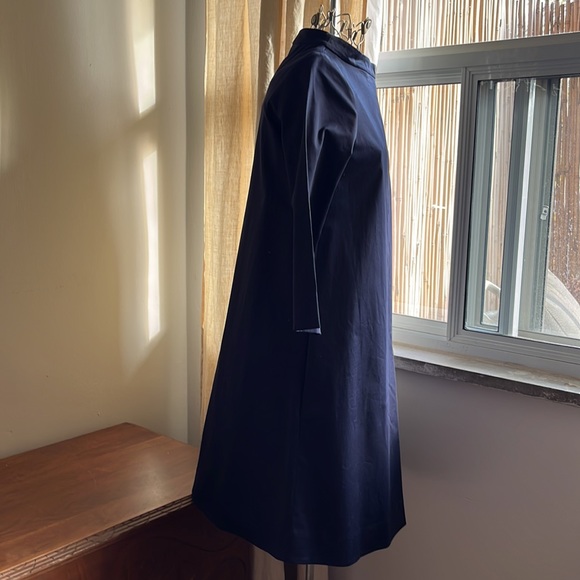 NWT elegant dress by COS. Deep navy cotton blend. Size 2. - Picture 4 of 11